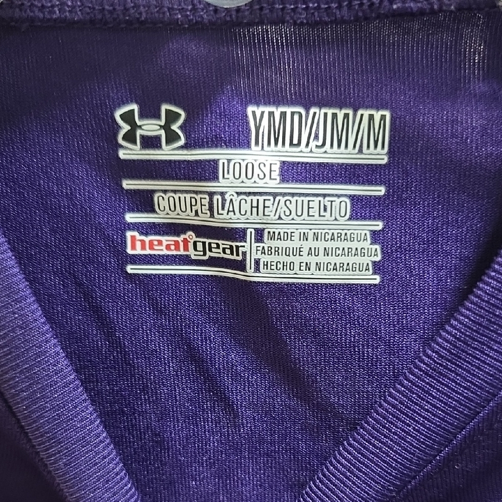 Under Armour Purple and Orange Short Sleeve Tee Kid Size YMD - Picture 5 of 8